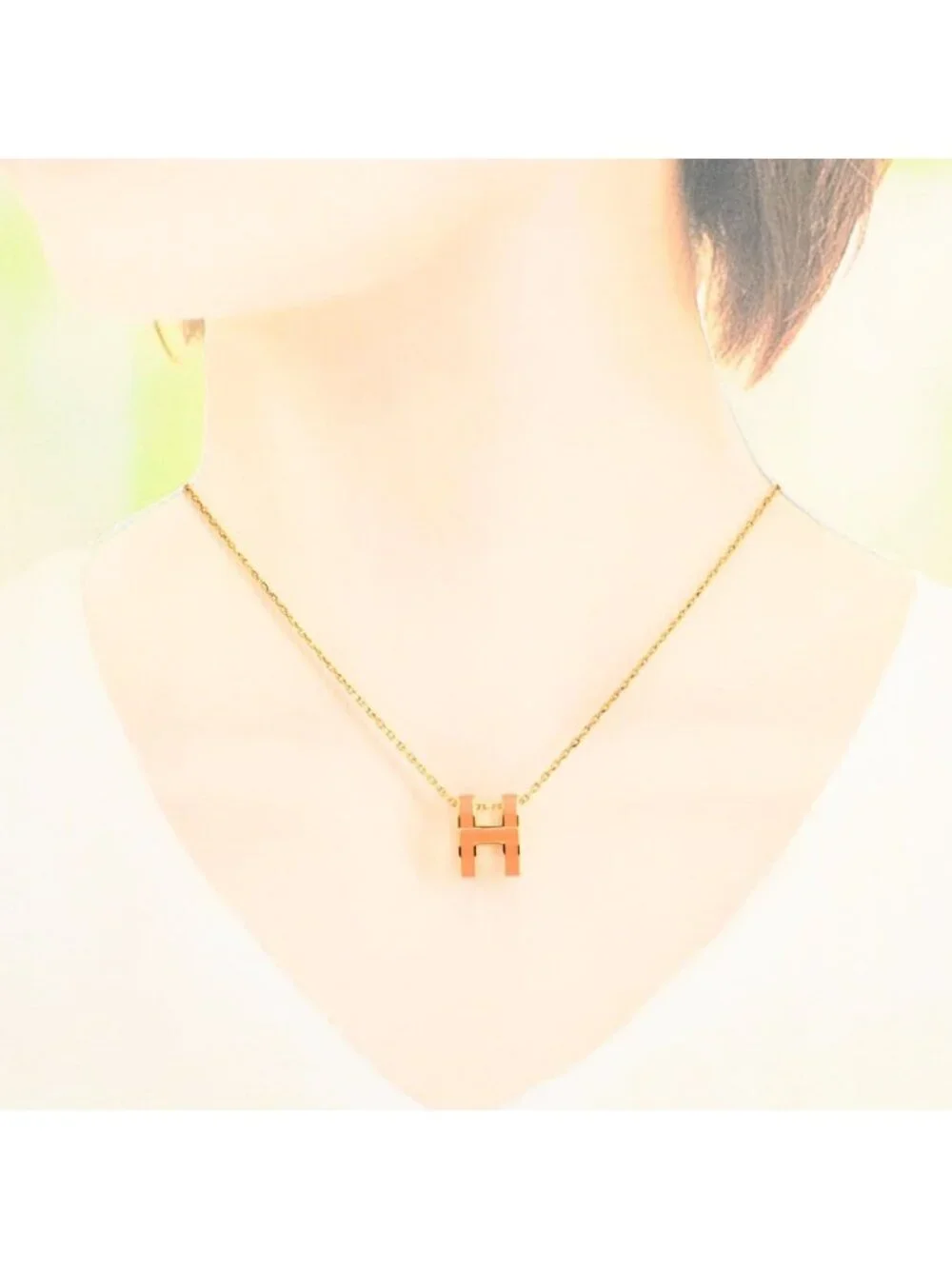 Hermes Necklace Pop H Gold